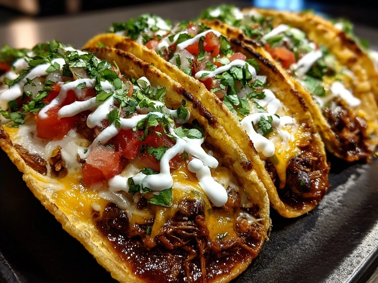 Served Black Bean Tacos with various toppings