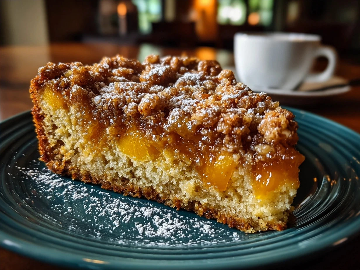 A freshly baked Butternut Squash-Apple Coffee Cake ready to serve
