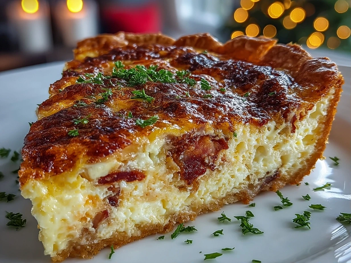 Christmas Morning Quiche Close-up