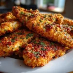 Close-up of homemade gluten free chicken tenders