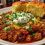 Close-up of Turkey Burger Chili
