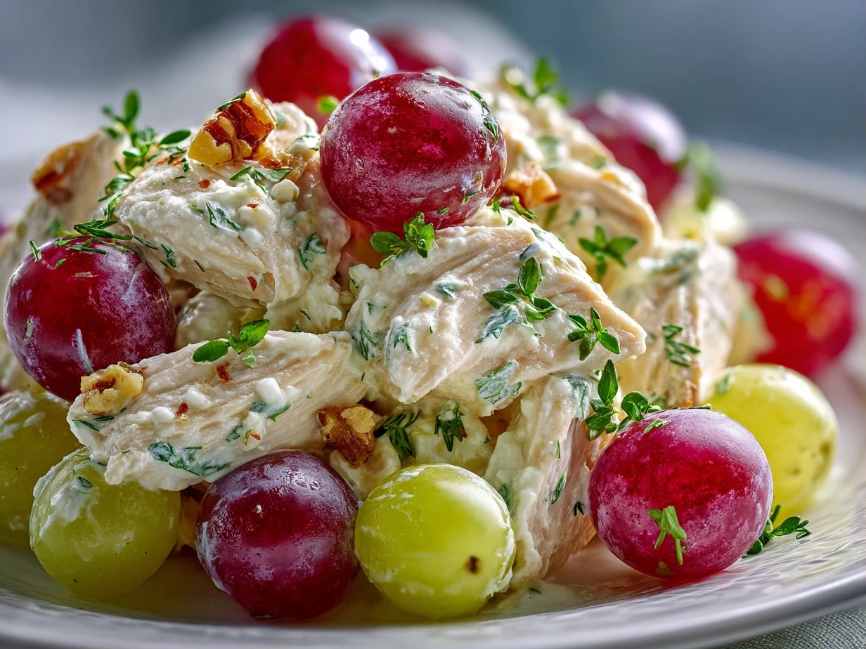 Delicious Chicken Salad Chick Grape Salad served fresh