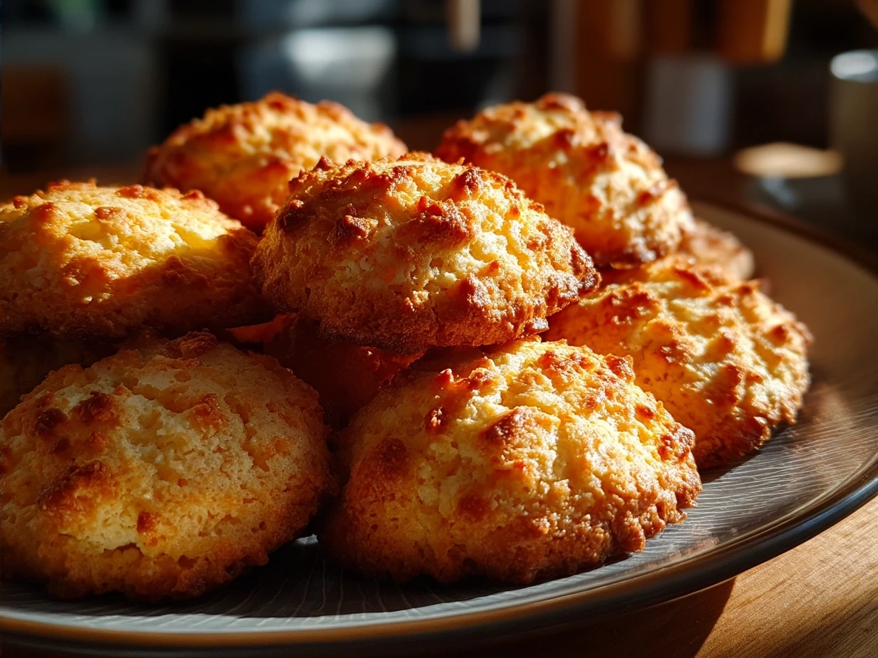 Freshly baked Orange Clove Cookies stacked with orange zest garnish