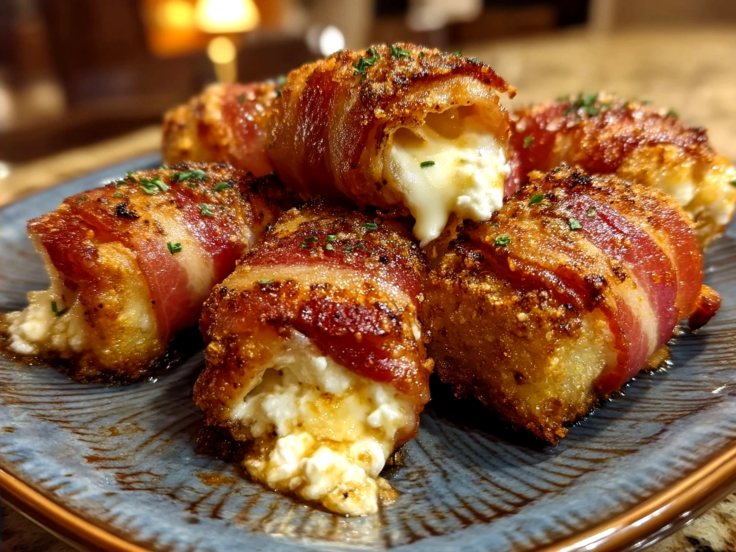 Served Bacon Wrapped Grilled Cheese Fingers on a platter with dipping sauces