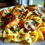 Comforting One-Pan Chicken Dinner with Buttered Noodles