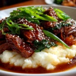 Delicious Korean Pot Roast plated