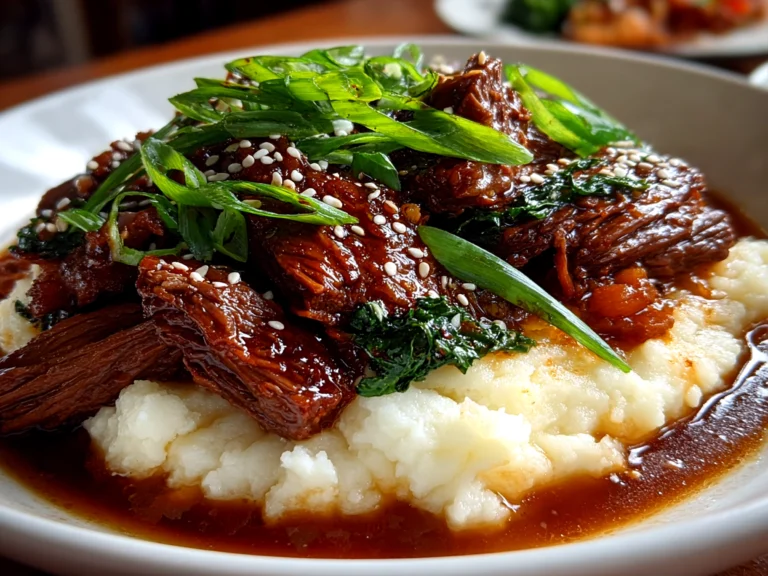Delicious Korean Pot Roast plated