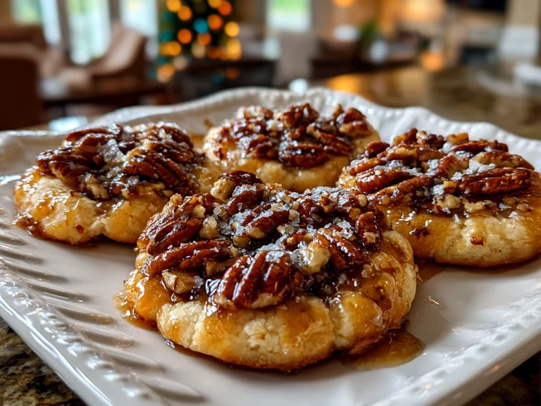 Home cook, taken with iPhone 15 Pro. Close-up slight angle of delicious pecan pie cookies on white plate. Mouthwatering --ar 4:3 --style raw --s 240